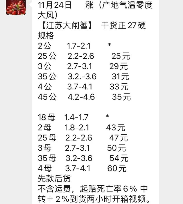 南京高淳螃蟹现在价格多少钱一斤？-图2