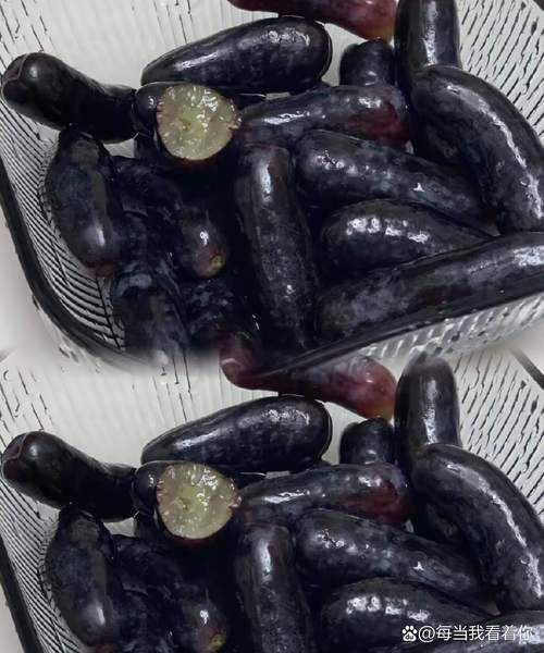 黑色长条葡萄是什么品种？-图1